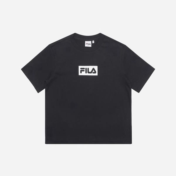 Camisetas Fila Mulher Pretas - Fila Crop S/S Outlet Portugal,CELO-95243